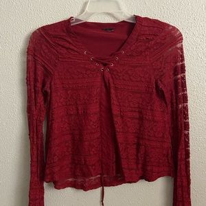 Lace Long Sleeved Blouse